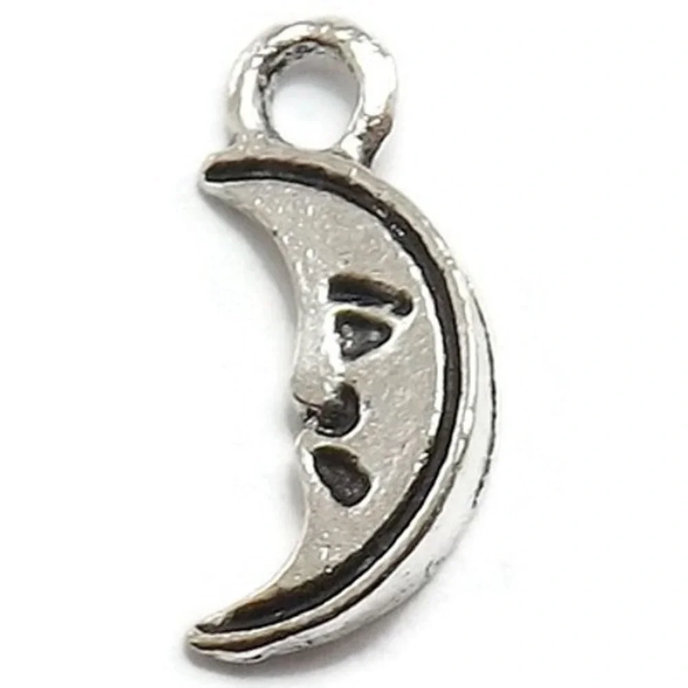 20pcs Small Moon Charms, jewelry making supplies‎